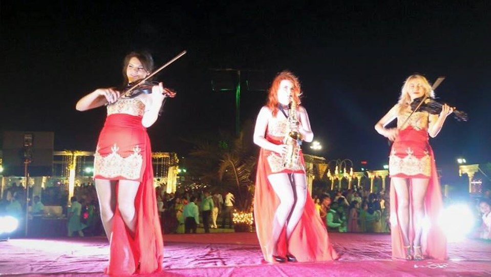 female trio musicians pune